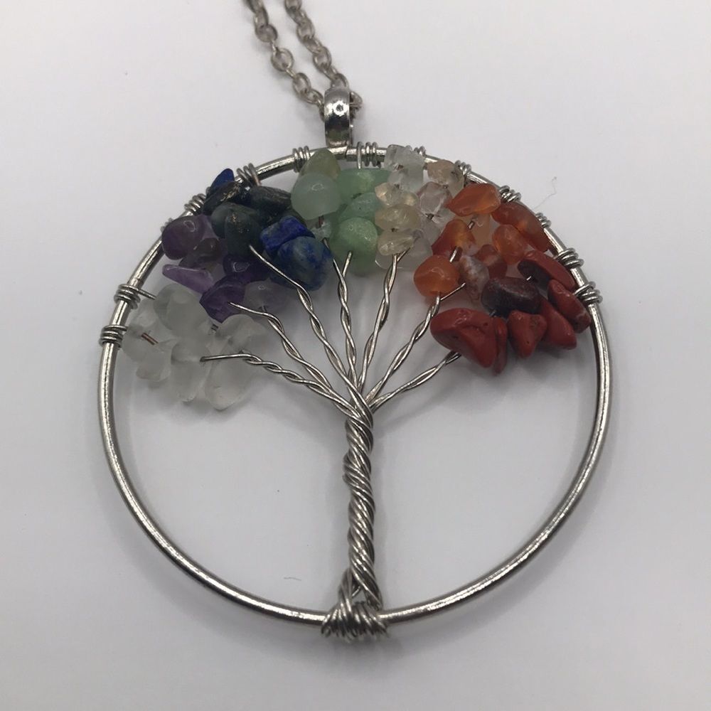 Rainbow Tree of Life necklace